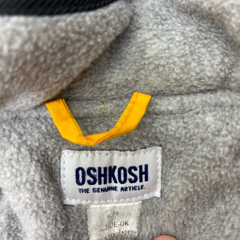 OshKosh B'gosh Gray‎ Yellow Blue Winter Jacket Boy Size 24M